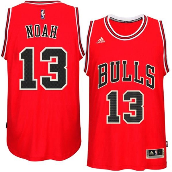 Men's  Bulls #13 Joakim Noah 2014-15 New Swingman Road Red Jersey